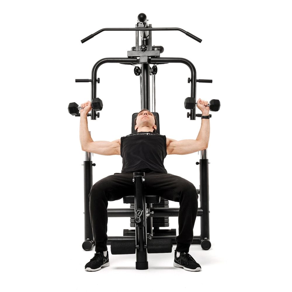 Силовой комплекс со скамьей DFC Homegym (три короба + два груза)
