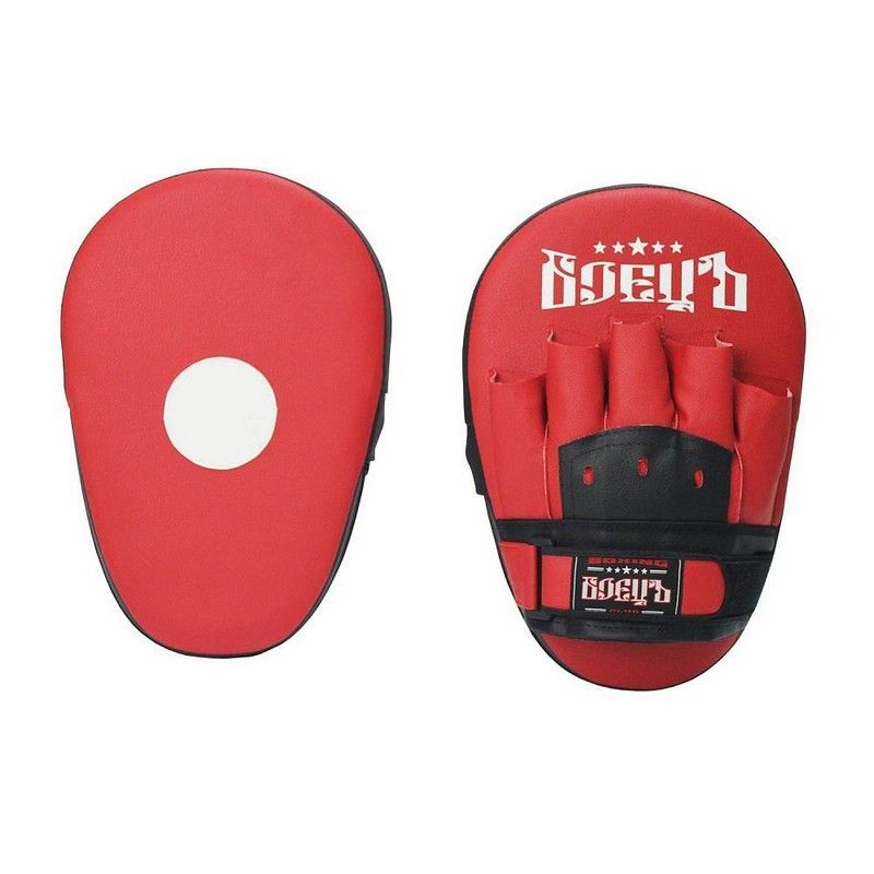 Фотографии Лапы боксерские прямые Боецъ 210 ВВР-210 красно-черный