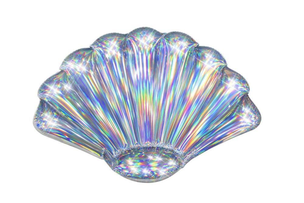 Фото Надувной матрас-плот для плавания Bestway 185х114см Радужная ракушка до 90кг 43414