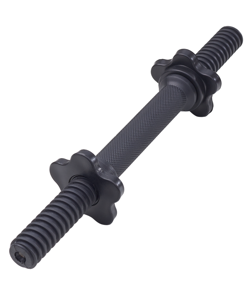 Фото Гриф гантельный BB-106 d=25 мм, пластиковый, с пластиковыми замками, 35 см