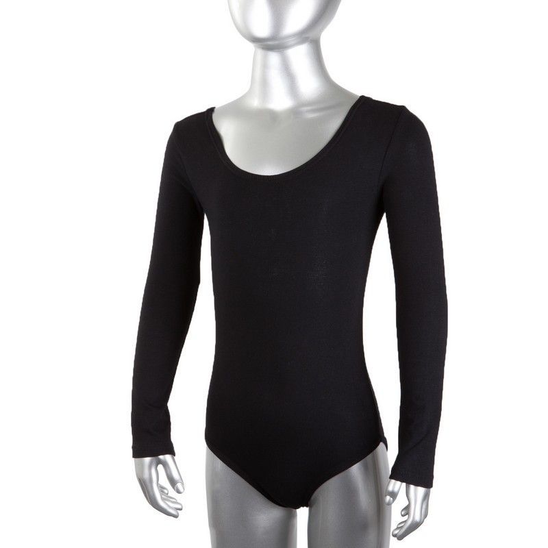 Фотографии Купальник гимнастический ComboSport длинный рукав черный GO-012