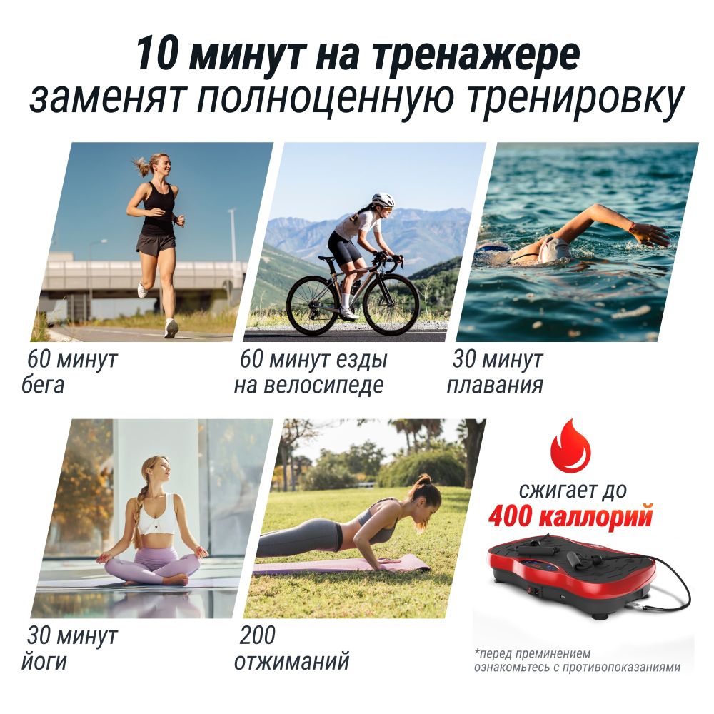 Виброплатформа UNIX Fit усиленная / Intensive 2D Red