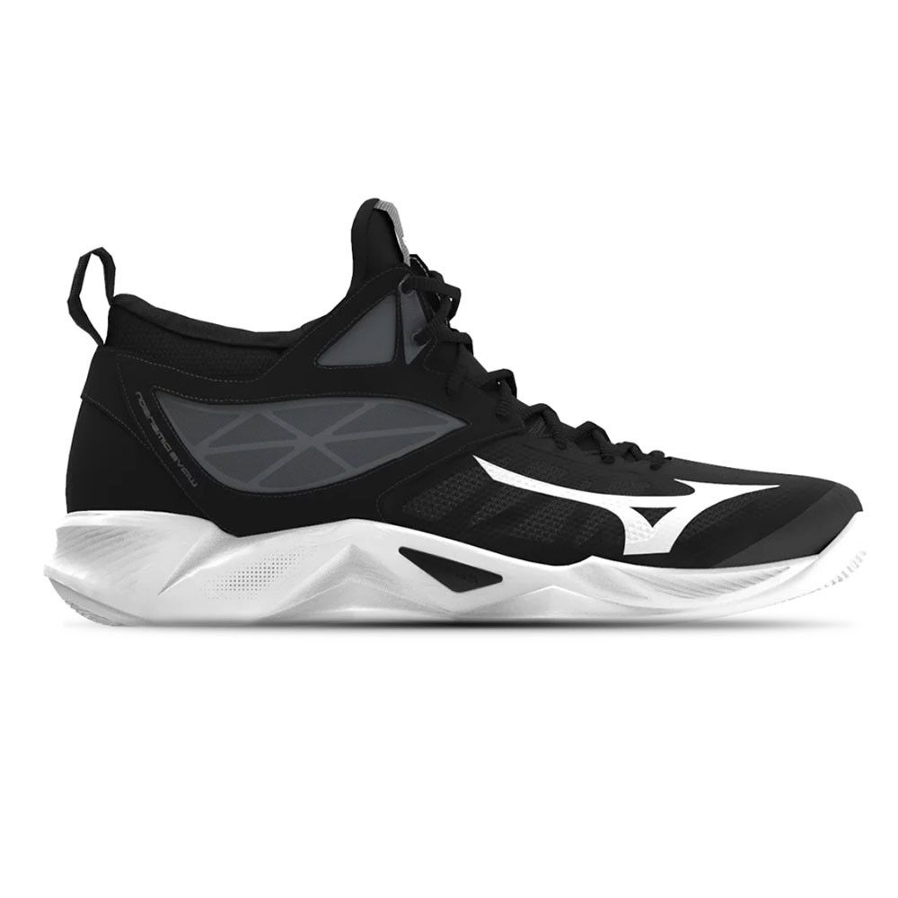 Фото Кроссовки волейбольные женские MIZUNO Wave Dimension Mid V1GA2245-01-01, р.UK10.5 (рос.44), черный