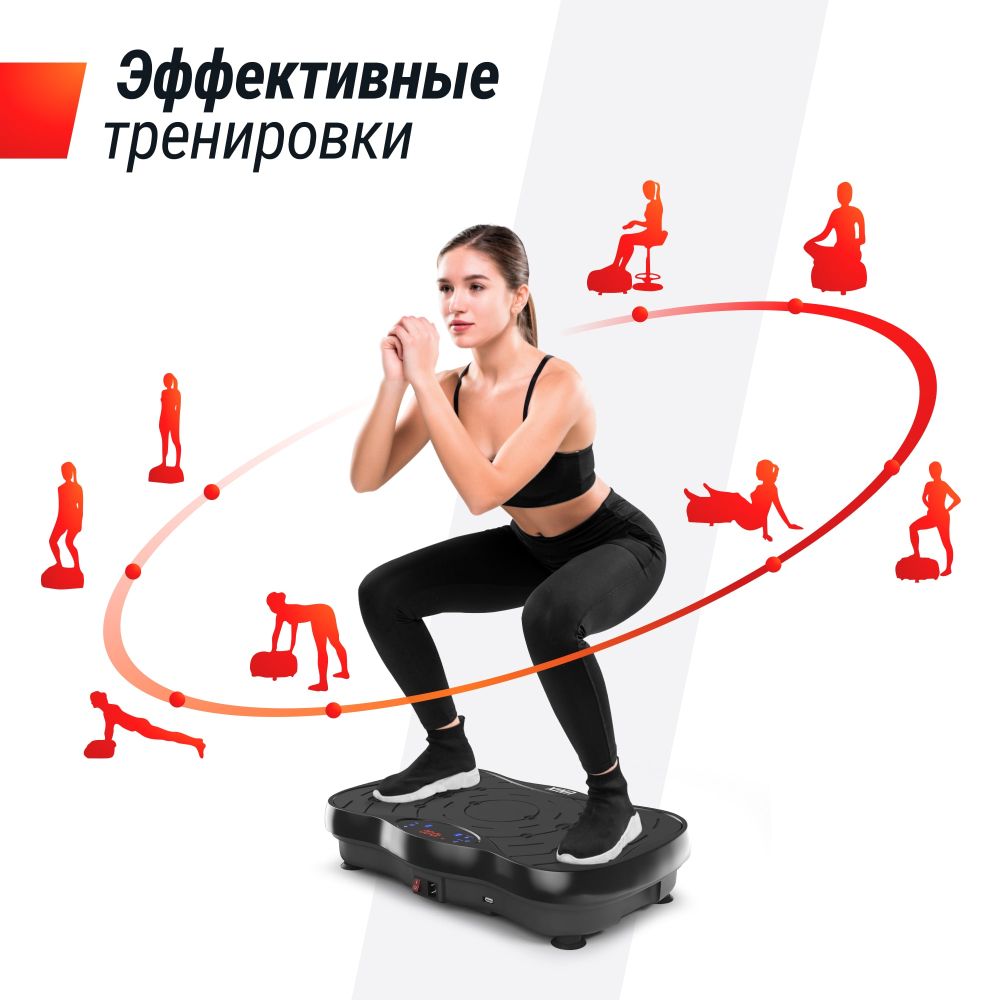 Виброплатформа UNIX Fit усиленная / Intensive 2D Black