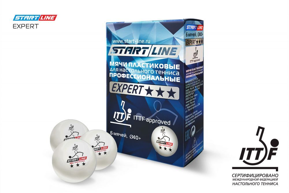 Фотографии Мячи Start line EXPERT V40+ 3* (ITTF) (6 шт)