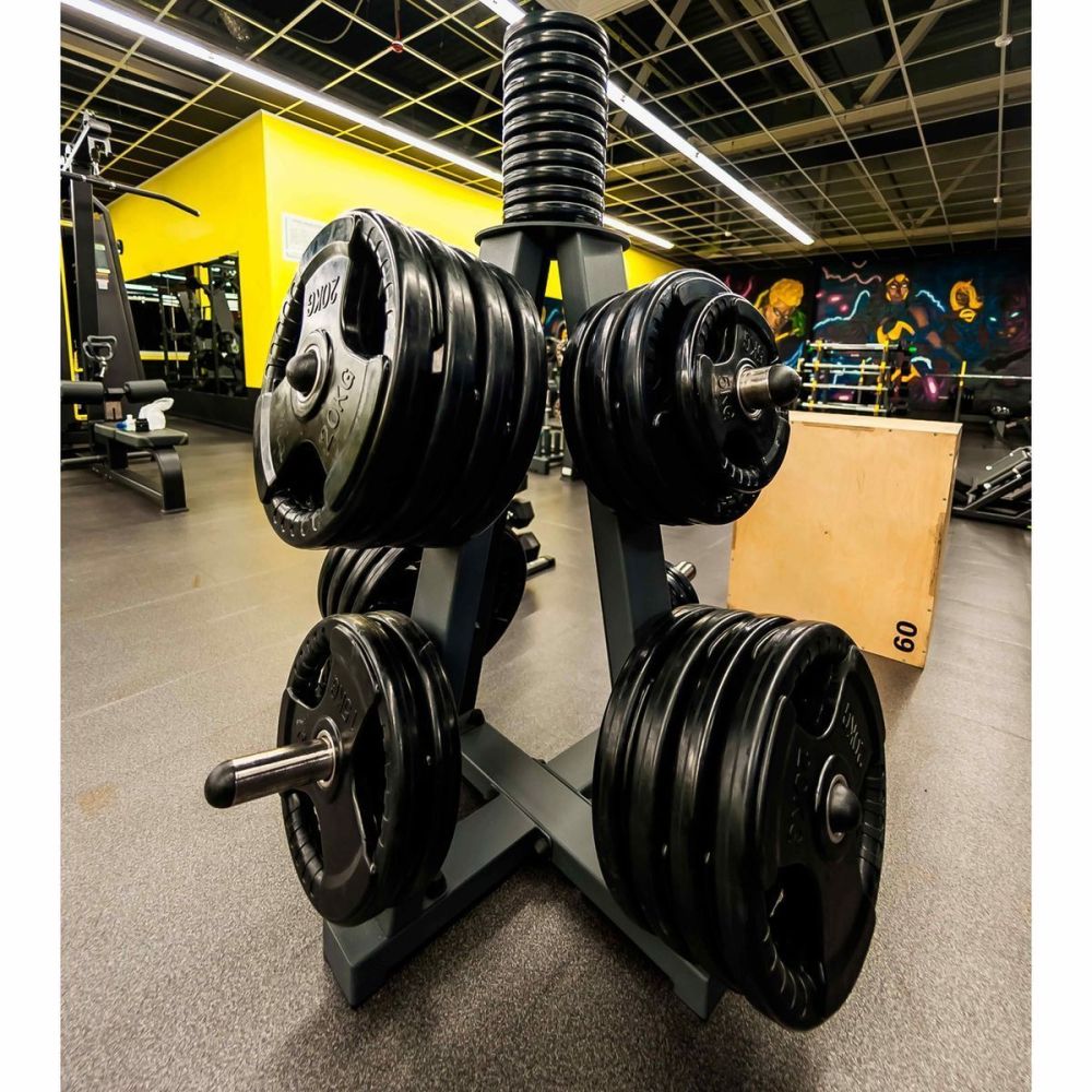 Диск обрезиненный (три хвата, черный) D51 мм PROFI-FIT  1,25 кг