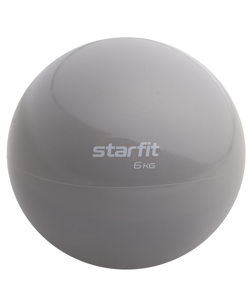 Фото Медбол GB-703, 6 кг, тепло-серый пастель