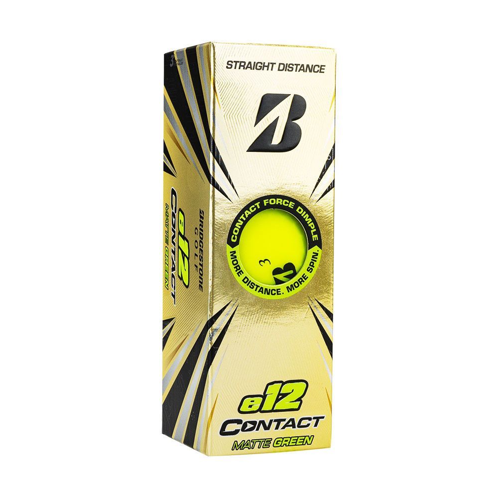 Фото Мяч для гольфа Bridgestone e12 Contact Matte Yellow BGB1CYX, упак. 12шт., желтый