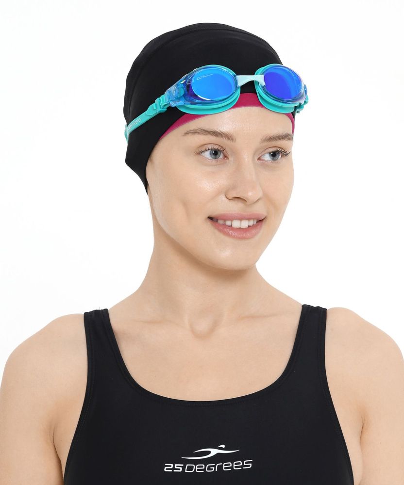 Фотографии Шапочка для плавания Duplo Black/Raspberry, полиамид, для длинных волос