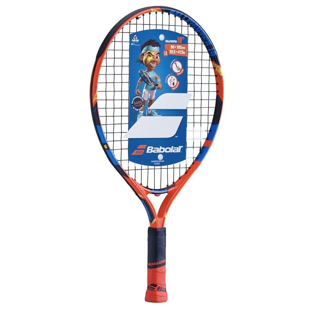Фотографии Ракетка для большого тенниса детская Babolat Ballfighter 19 Gr0000, 140238, до 5 лет, алюм, со струн, оранж-чер-синий