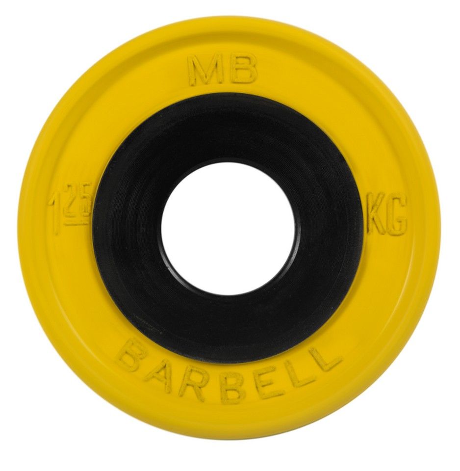 Фото Диск олимпийский d51мм евро-классик MB Barbell MB-PltCE-1,25 1,25 кг жёлтый