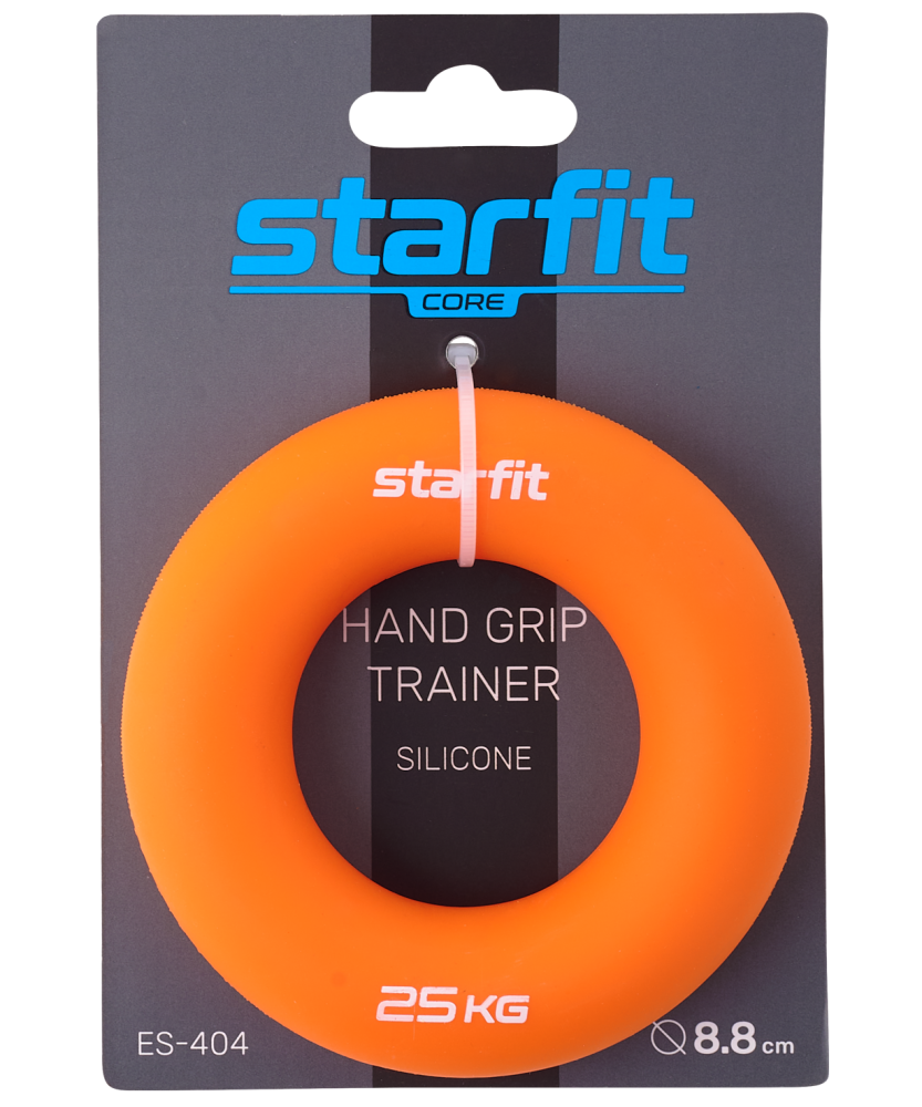 Фотографии Эспандер кистевой ES-404 Кольцо, 25 кг, силикагель, оранжевый