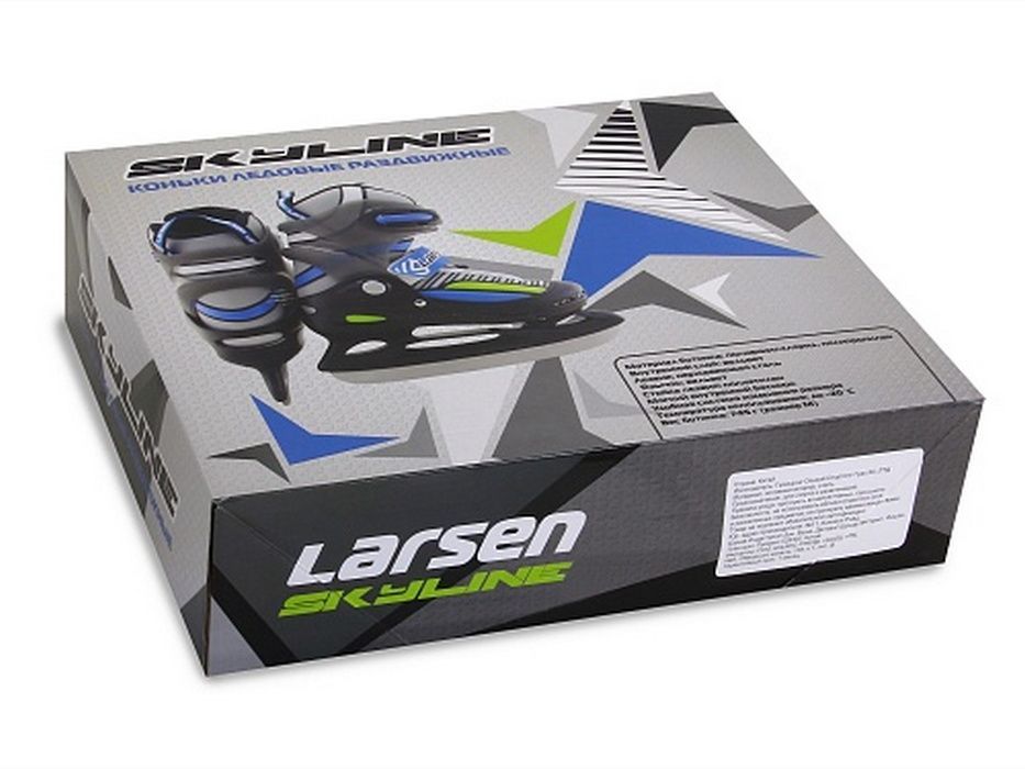 Фотографии Коньки ледовые раздвижные Larsen Skyline Blue