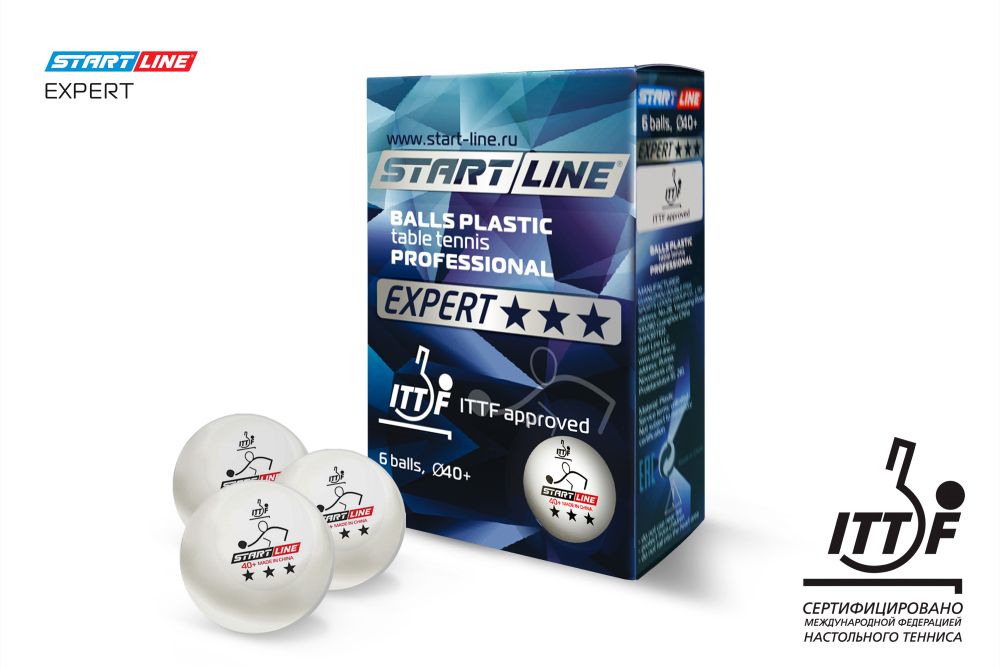 Фотографии Мячи Start line EXPERT V40+ 3* (ITTF) (6 шт)