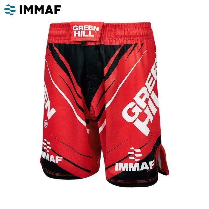 Фото Шорты Green Hill MMA SHORT IMMAF approved MMI-4022, красные