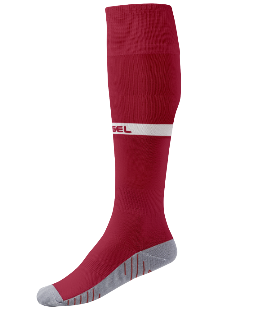 Фото Гетры футбольные CAMP ADVANCED SOCKS, гранатовый/белый