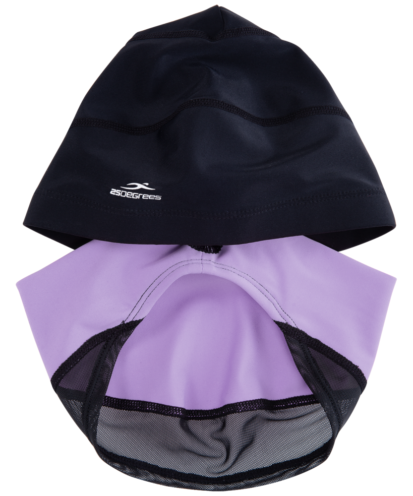 Фотографии Шапочка для плавания Duplo Black/Lilac, полиамид, для длинных волос