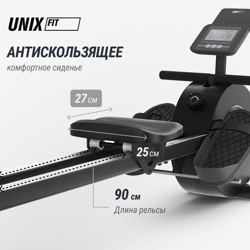Гребной тренажер UNIX Fit механическая нагрузка / Techno Rower 360