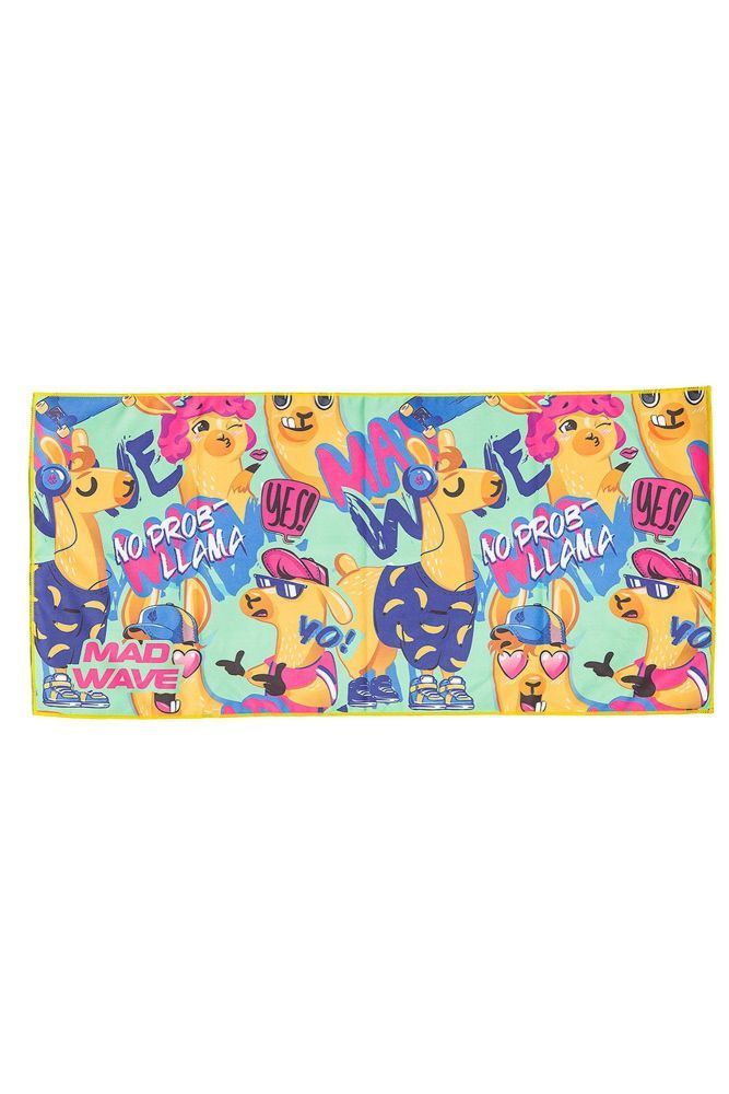 Фото Полотенце из микрофибры Mad Wave Microfiber Towel LLAMA M0761 03 1 16W зеленый