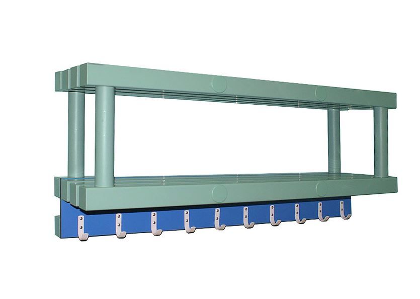 Фото Полка навесная с крючками (10) для полотенец