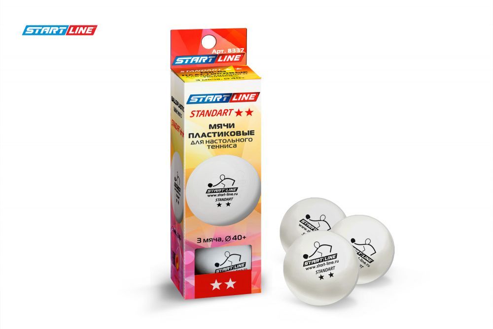 Фотографии Мячи Start line Standart 2* New (3 шт, бел.)
