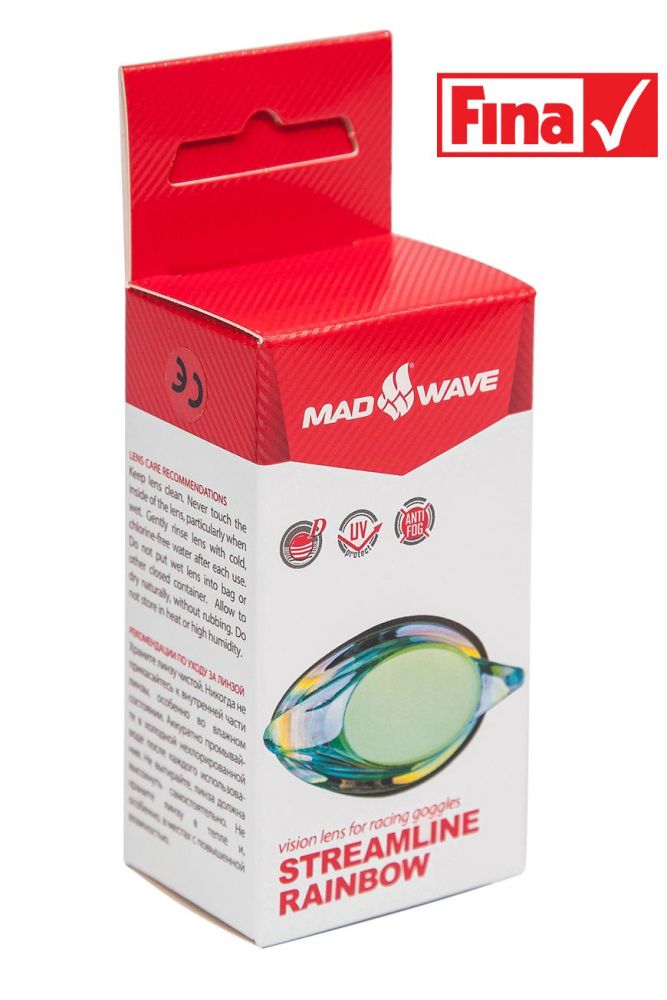 Фотографии Линза с диоптриями для плавательных очков Mad Wave STREAMLINE Rainbow right M0457 05 F R4W