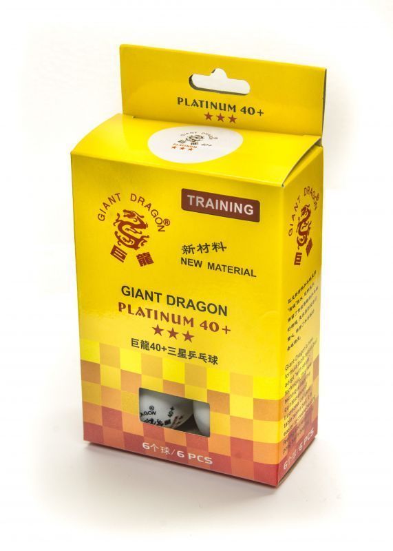 Фото Мячи Giant Dragon Training Platinum 3* New 51.683.33.1 белый (6шт, в коробке)