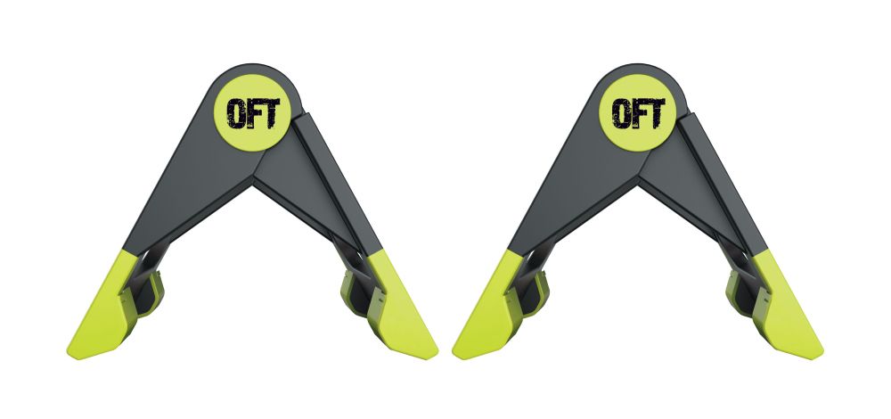 Упоры для отжиманий складные (черно-зеленые)