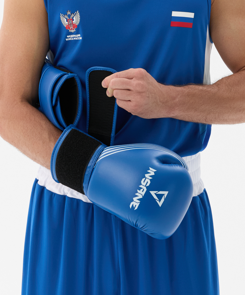 Фотографии Перчатки боксерские INSANE RBF, синий, 10 oz