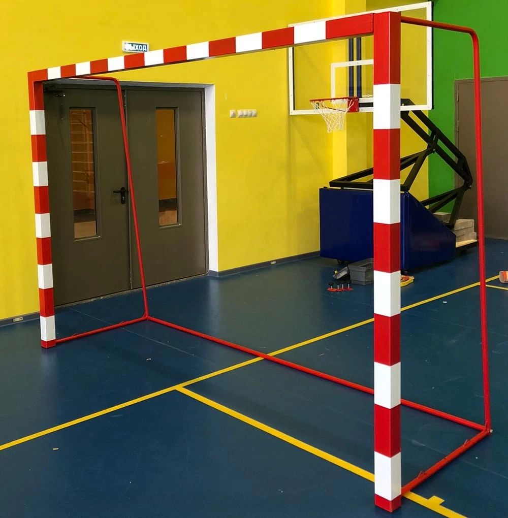 Фотографии Ворота мини-футбольные, 3х2 м, ГОСТ Р 55665–2013, профиль 80х80 мм, боковые дуги и нижняя труба 27 мм Pioner A2469831