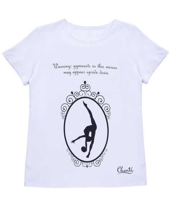 Фото Футболка гимнастическая Chante Chloe, хлопок, белый