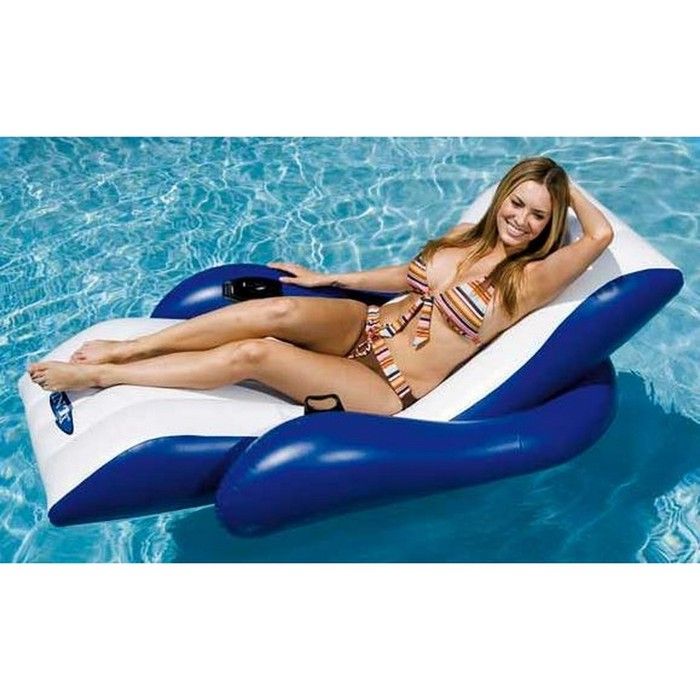 Фотографии Кресло-шезлонг Intex 180х135 см, с подстаканником и ручкой 58868