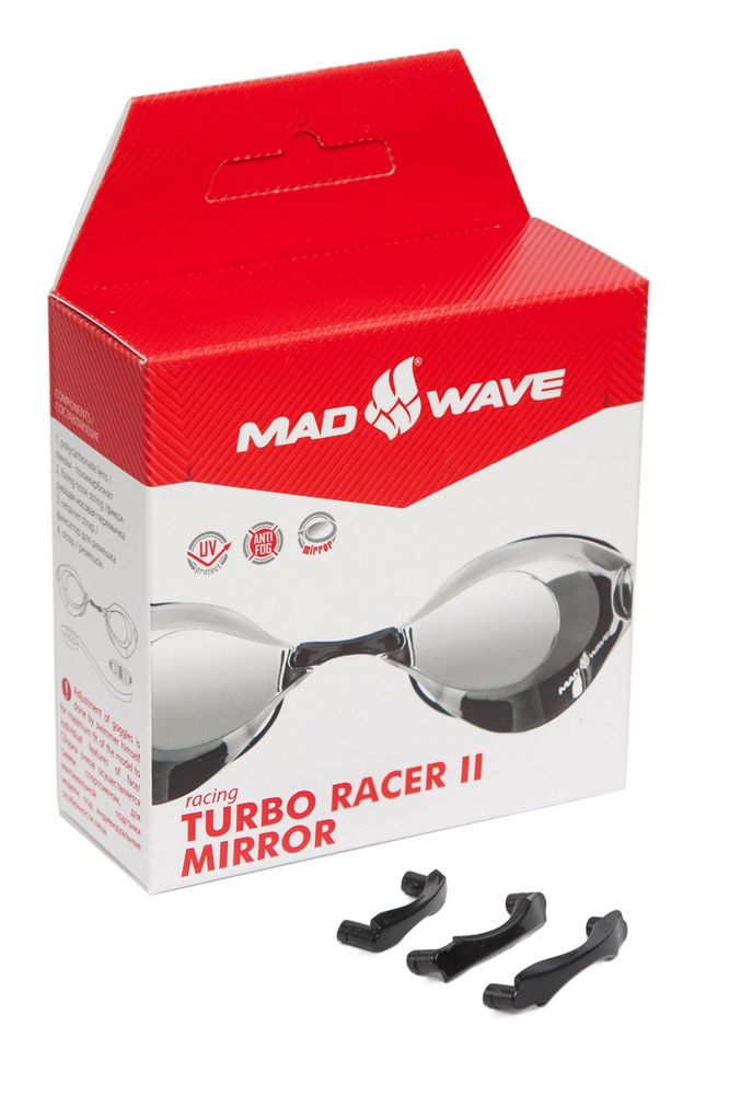 Фотографии Стартовые очки Mad Wave Turbo Racer II Mirror M0458 07 0 10W бирюзовый