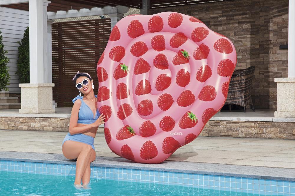 Фотографии Надувной матрас-остров для плавания 165х151см Scentsational с запахом малины Bestway 43396