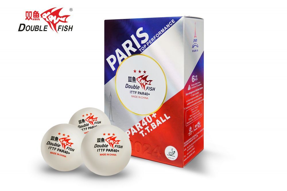 Фото Мячи для н/т Double Fish PAR40+ 3*** (paris(6 шт/упак.) р-р.40+