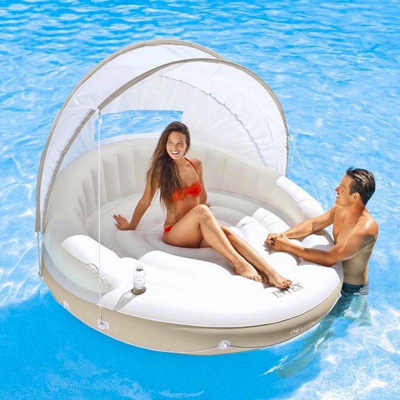 Фотографии Надувной круг-шезлонгсо сьемным навесом Intex 58292