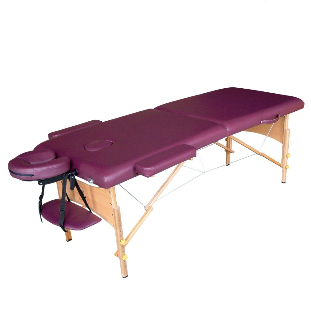 Фото Массажный стол DFC NIRVANA, Relax, дерев. ножки, цвет сливы (Plum)