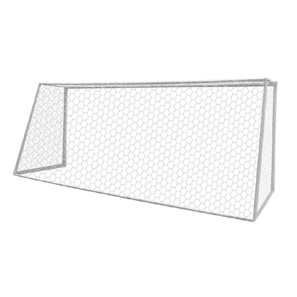 Фото Сетка для футбольных ворот 7,32х2,44х2,0х2,0м, нить 5.0 мм, ячейка 100х100 мм