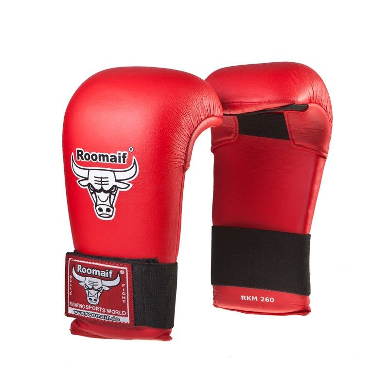 Фотографии Спарринговые перчатки для карате Roomaif RKM-260 ПУ красные