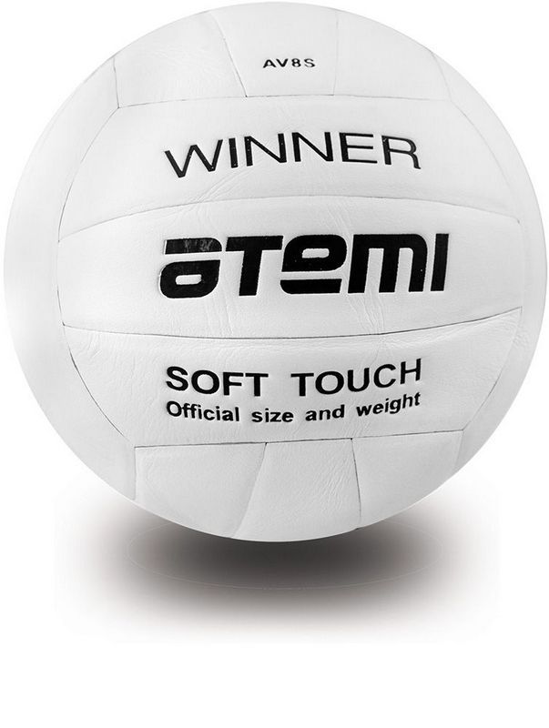 Фото Мяч волейбольный Atemi Winner, синтетическая кожа PU soft, бел. р.5