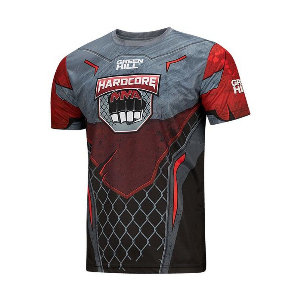 Фотографии Футболка Green Hill Hardcore MMA TSH-10570 красно-чёрный
