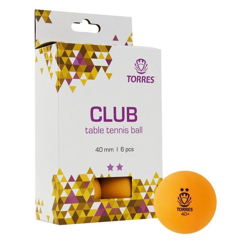 Фотографии Мяч для настольного тенниса Torres Club 2* TT21013 6 шт, оранжевый