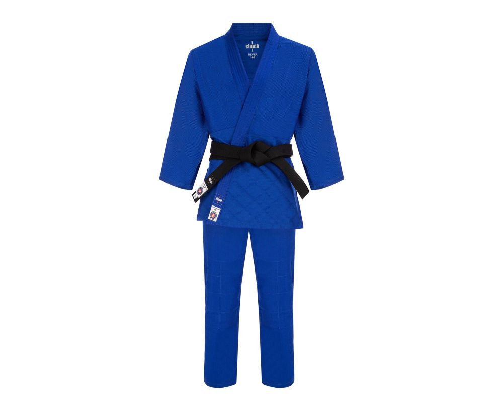 Фото Кимоно для дзюдо подростоковое Clinch Judo Silver FDR C333 синий