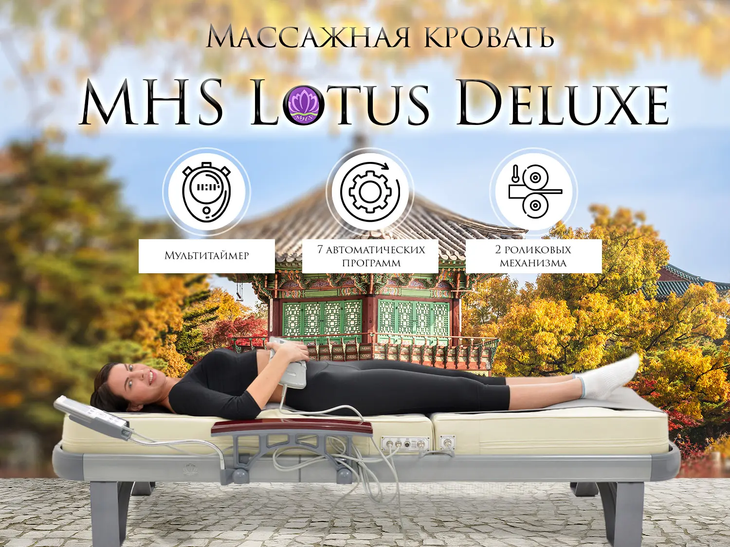 Фото Массажная кровать MHS Lotus Deluxe R-518