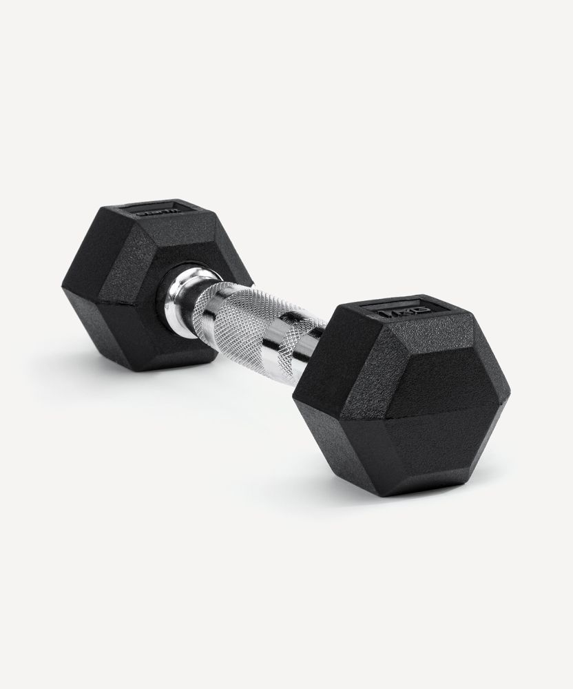 Фото Гантель гексагональная DB-301 1 кг, обрезиненная, черный