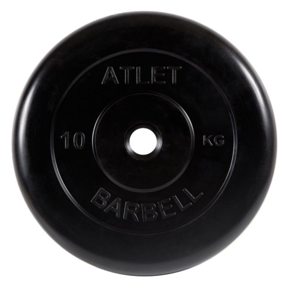 Фото Диск обрезиненный d26мм MB Barbell MB-AtletB26-10 10кг черный