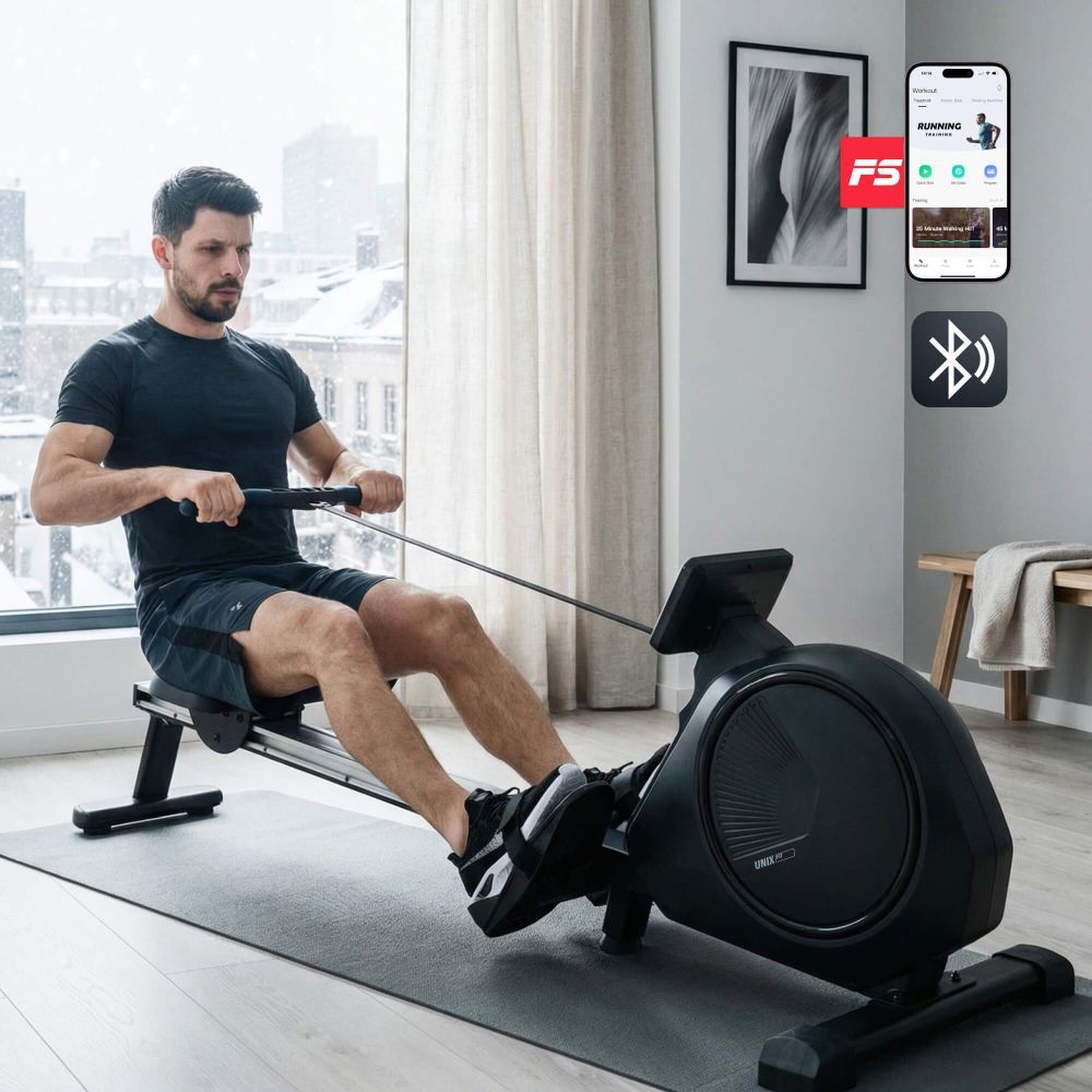 Фото Гребной тренажер UNIX Fit электронная нагрузка / Techno Rower 410E