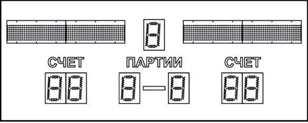 Фотографии Табло волейбольное электронное 170х70х4,4 см  Pioner A13727