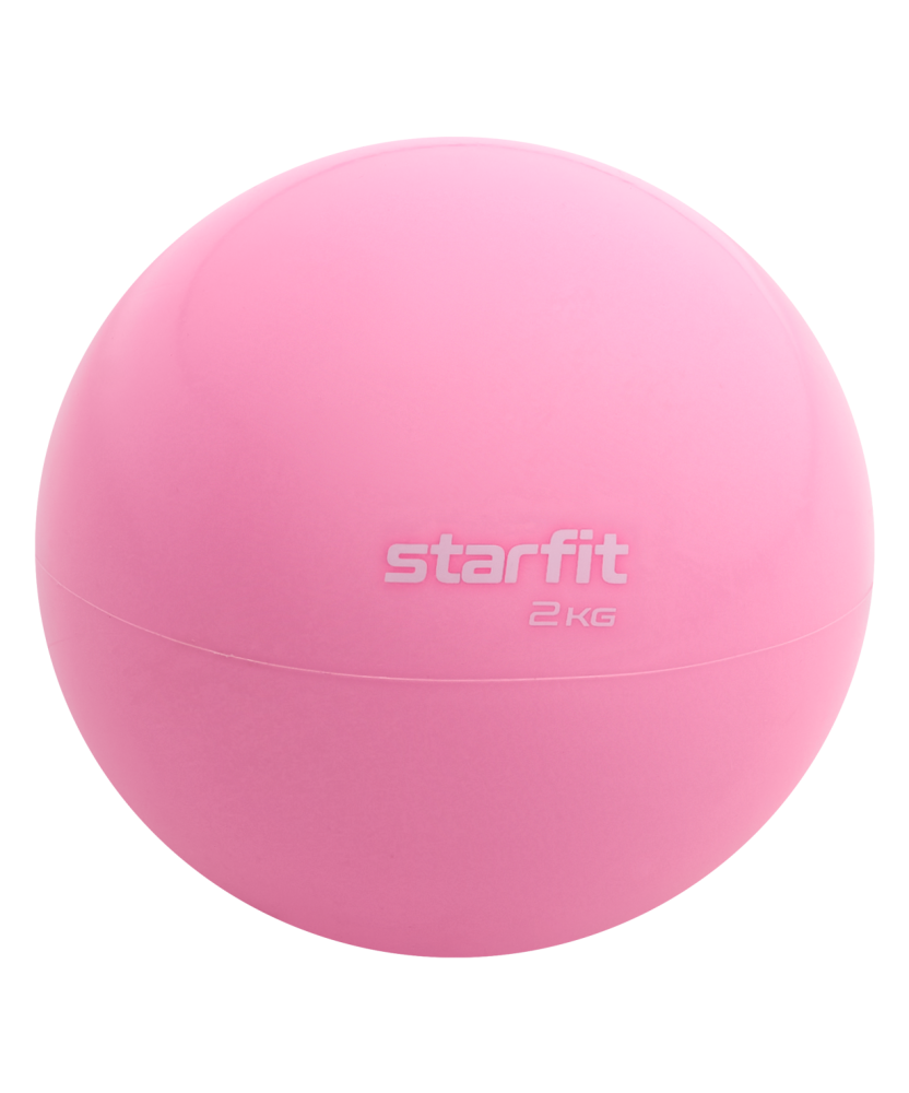 Фото Медбол GB-703, 2 кг, розовый пастель