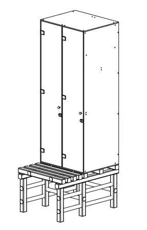 Фотографии Шкаф 2–1 + скамья–подставка ПВХ